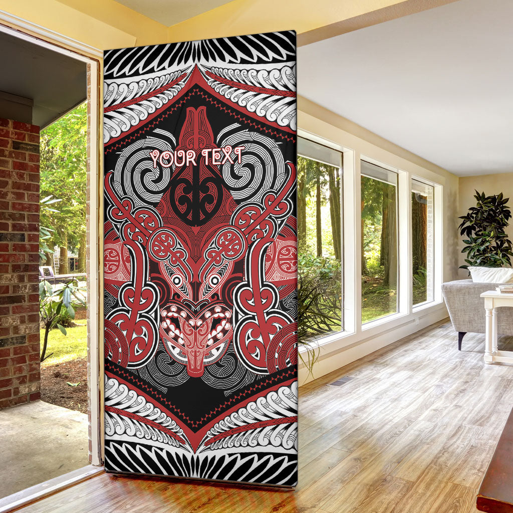 Aotearoa Iwi Te Ati Awa Personalised Door Cover Maori Kowhaiwhai Pattern