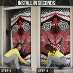 Aotearoa Iwi Te Ati Awa Personalised Door Cover Maori Kowhaiwhai Pattern