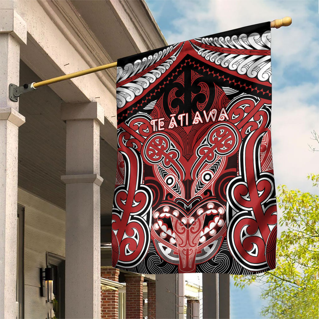 Aotearoa Iwi Te Ati Awa Garden Flag Maori Kowhaiwhai Pattern