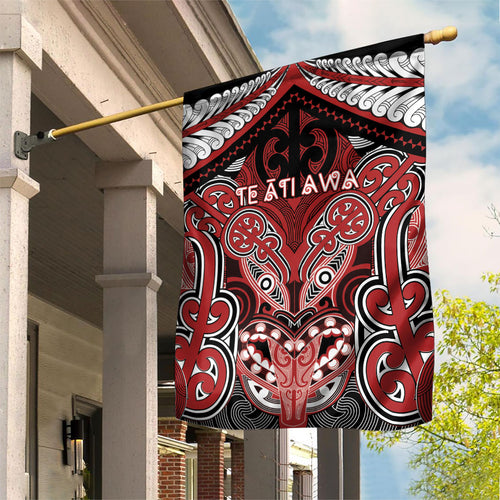 Aotearoa Iwi Te Ati Awa Garden Flag Maori Kowhaiwhai Pattern