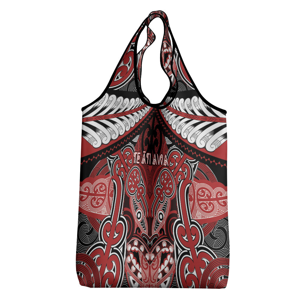 Aotearoa Iwi Te Ati Awa Grocery Bag Maori Kowhaiwhai Pattern