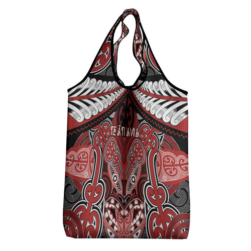 Aotearoa Iwi Te Ati Awa Grocery Bag Maori Kowhaiwhai Pattern