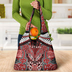 Aotearoa Iwi Te Ati Awa Grocery Bag Maori Kowhaiwhai Pattern