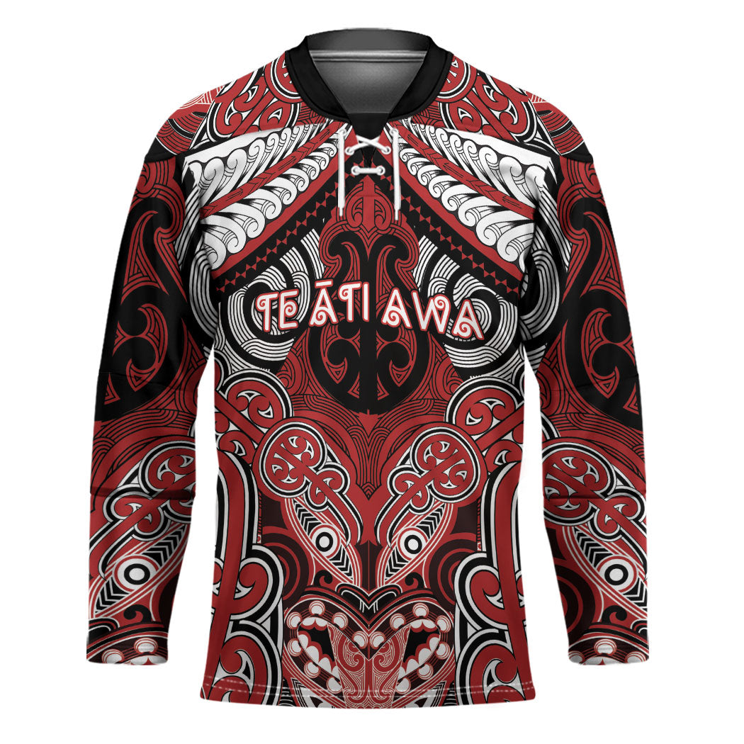 Aotearoa Iwi Te Ati Awa Personalised Hockey Jersey Maori Kowhaiwhai Pattern