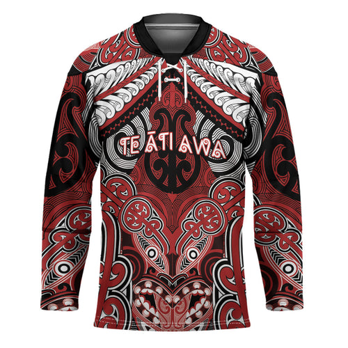Aotearoa Iwi Te Ati Awa Personalised Hockey Jersey Maori Kowhaiwhai Pattern