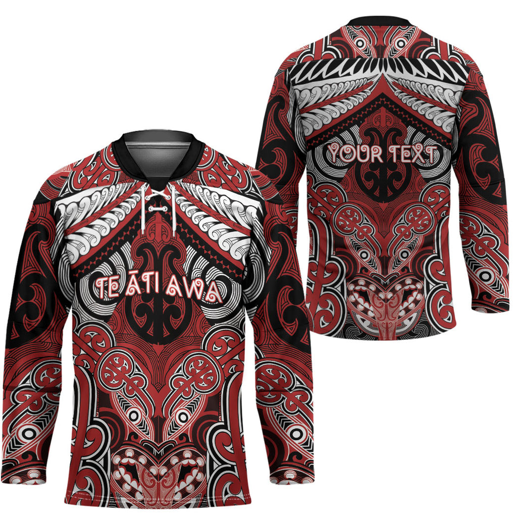 Aotearoa Iwi Te Ati Awa Personalised Hockey Jersey Maori Kowhaiwhai Pattern