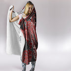 Aotearoa Iwi Te Ati Awa Hooded Blanket Maori Kowhaiwhai Pattern