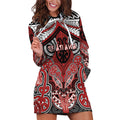 Aotearoa Iwi Te Ati Awa Personalised Hoodie Dress Maori Kowhaiwhai Pattern