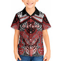 Aotearoa Iwi Te Ati Awa Personalised Kid Hawaiian Shirt Maori Kowhaiwhai Pattern