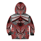 Aotearoa Iwi Te Ati Awa Personalised Kid Hoodie Maori Kowhaiwhai Pattern