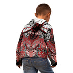 Aotearoa Iwi Te Ati Awa Personalised Kid Hoodie Maori Kowhaiwhai Pattern
