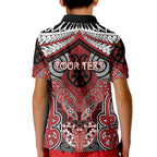 Aotearoa Iwi Te Ati Awa Personalised Kid Polo Shirt Maori Kowhaiwhai Pattern