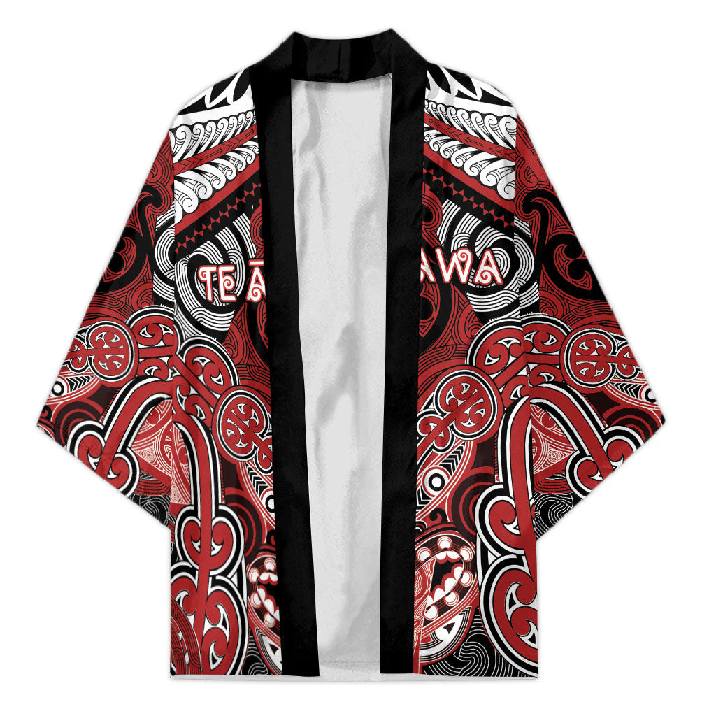 Aotearoa Iwi Te Ati Awa Personalised Kimono Maori Kowhaiwhai Pattern