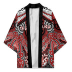 Aotearoa Iwi Te Ati Awa Personalised Kimono Maori Kowhaiwhai Pattern