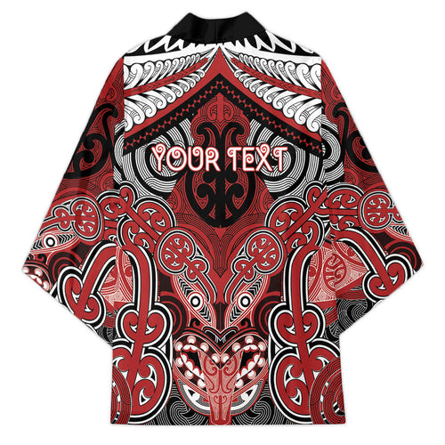Aotearoa Iwi Te Ati Awa Personalised Kimono Maori Kowhaiwhai Pattern