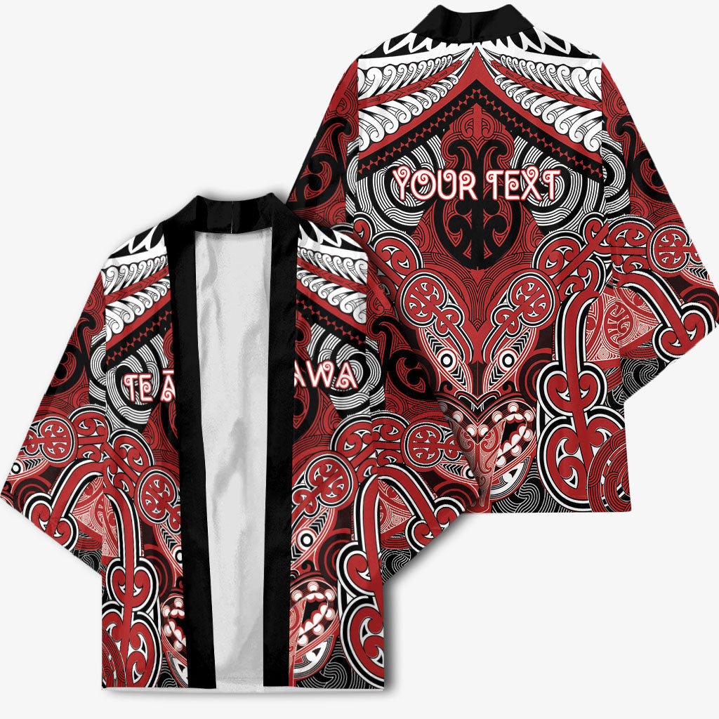 Aotearoa Iwi Te Ati Awa Personalised Kimono Maori Kowhaiwhai Pattern