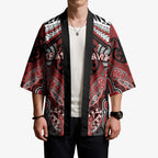 Aotearoa Iwi Te Ati Awa Personalised Kimono Maori Kowhaiwhai Pattern