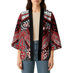 Aotearoa Iwi Te Ati Awa Personalised Kimono Maori Kowhaiwhai Pattern