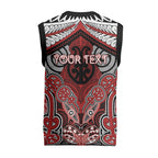 Aotearoa Iwi Te Ati Awa Personalised Christmas Knitted V-Neck Vest Maori Kowhaiwhai Pattern