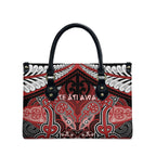 Aotearoa Iwi Te Ati Awa Leather Bag Maori Kowhaiwhai Pattern