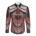 Aotearoa Iwi Te Ati Awa Personalised Long Sleeve Button Shirt Maori Kowhaiwhai Pattern