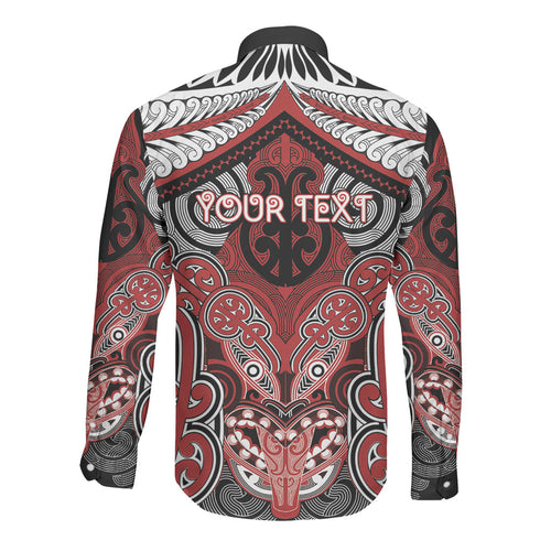 Aotearoa Iwi Te Ati Awa Personalised Long Sleeve Button Shirt Maori Kowhaiwhai Pattern