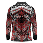 Aotearoa Iwi Te Ati Awa Personalised Long Sleeve Polo Shirt Maori Kowhaiwhai Pattern