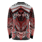 Aotearoa Iwi Te Ati Awa Personalised Long Sleeve Shirt Maori Kowhaiwhai Pattern