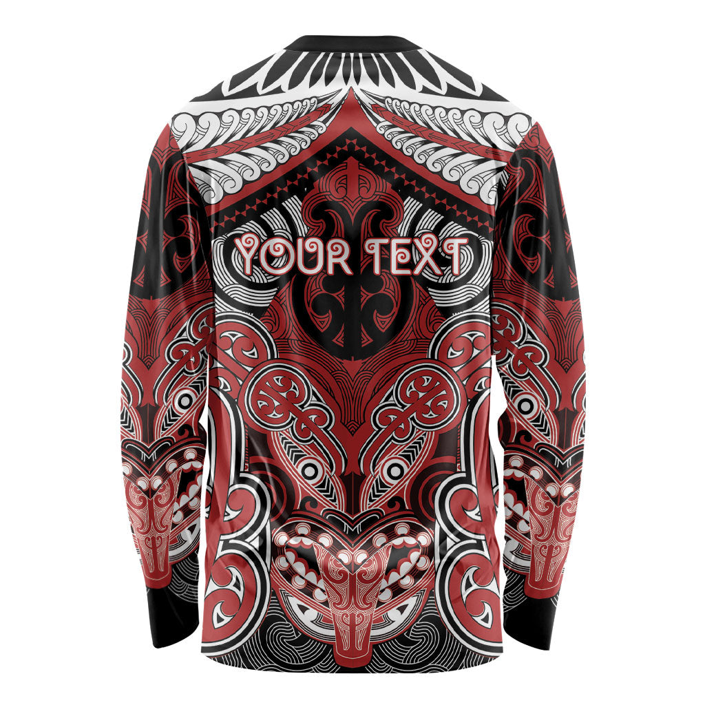Aotearoa Iwi Te Ati Awa Personalised Long Sleeve Shirt Maori Kowhaiwhai Pattern