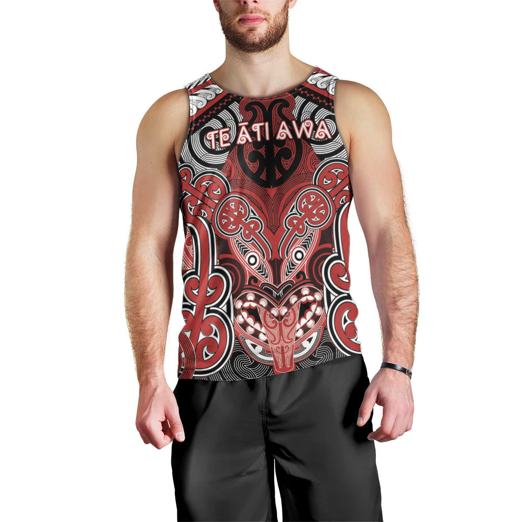 Aotearoa Iwi Te Ati Awa Personalised Men Tank Top Maori Kowhaiwhai Pattern