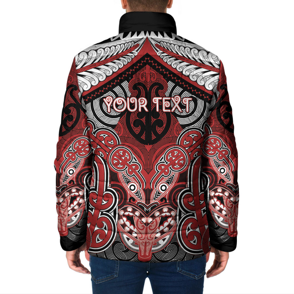 Aotearoa Iwi Te Ati Awa Personalised Padded Jacket Maori Kowhaiwhai Pattern