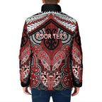 Aotearoa Iwi Te Ati Awa Personalised Padded Jacket Maori Kowhaiwhai Pattern
