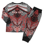 Aotearoa Iwi Te Ati Awa Personalised Christmas Pajama Set Maori Kowhaiwhai Pattern