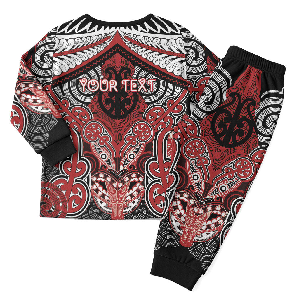 Aotearoa Iwi Te Ati Awa Personalised Christmas Pajama Set Maori Kowhaiwhai Pattern