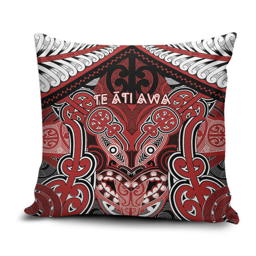 Aotearoa Iwi Te Ati Awa Pillow Cover Maori Kowhaiwhai Pattern