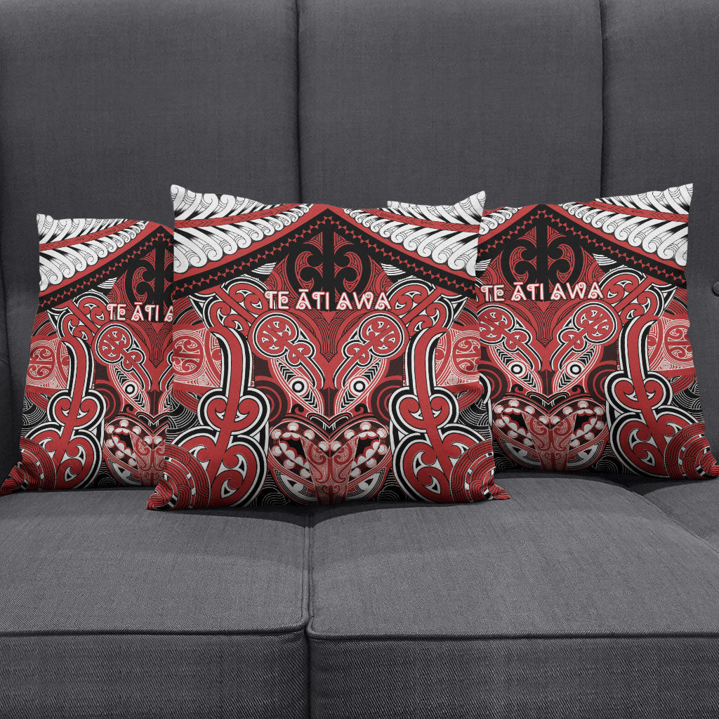Aotearoa Iwi Te Ati Awa Pillow Cover Maori Kowhaiwhai Pattern