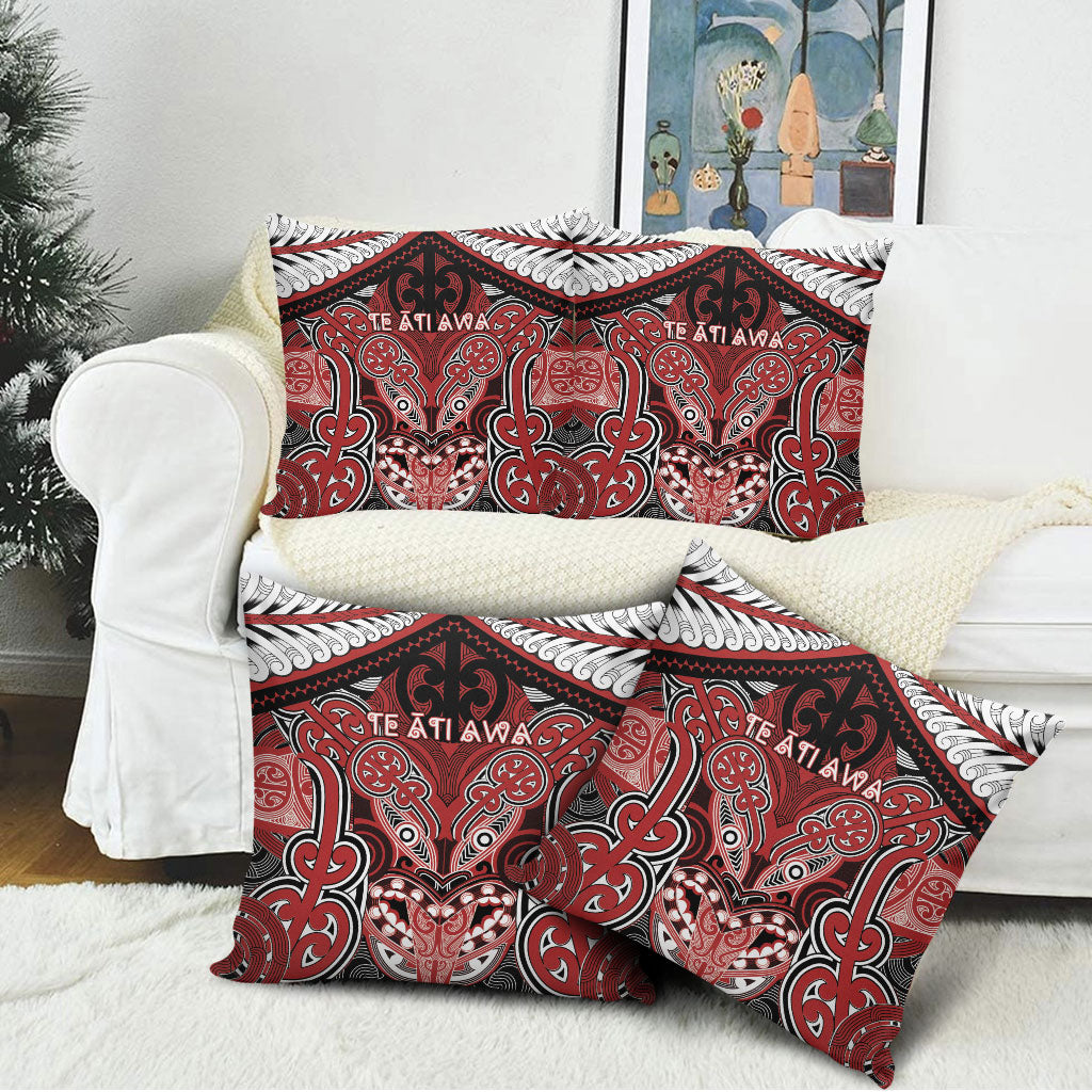 Aotearoa Iwi Te Ati Awa Pillow Cover Maori Kowhaiwhai Pattern