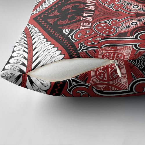 Aotearoa Iwi Te Ati Awa Pillow Cover Maori Kowhaiwhai Pattern