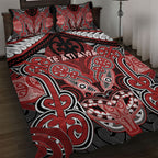Aotearoa Iwi Te Ati Awa Quilt Bed Set Maori Kowhaiwhai Pattern