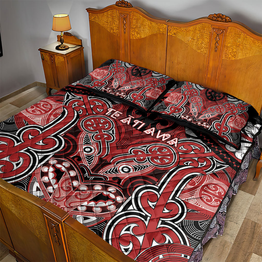 Aotearoa Iwi Te Ati Awa Quilt Bed Set Maori Kowhaiwhai Pattern