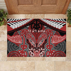 Aotearoa Iwi Te Ati Awa Rubber Doormat Maori Kowhaiwhai Pattern