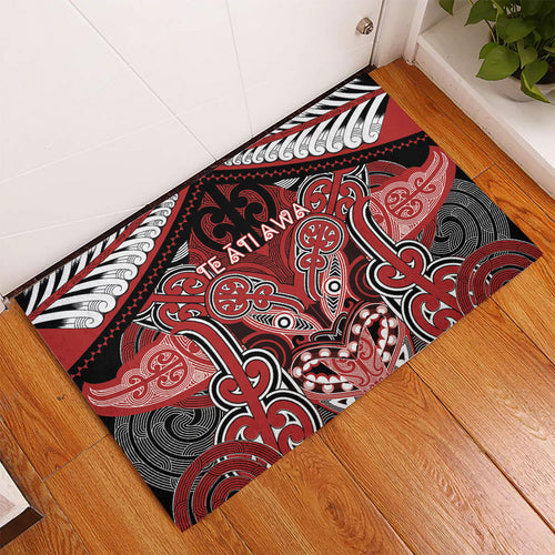Aotearoa Iwi Te Ati Awa Rubber Doormat Maori Kowhaiwhai Pattern