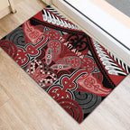 Aotearoa Iwi Te Ati Awa Rubber Doormat Maori Kowhaiwhai Pattern