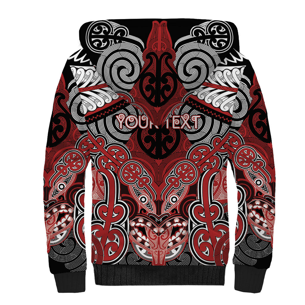 Aotearoa Iwi Te Ati Awa Personalised Sherpa Hoodie Maori Kowhaiwhai Pattern