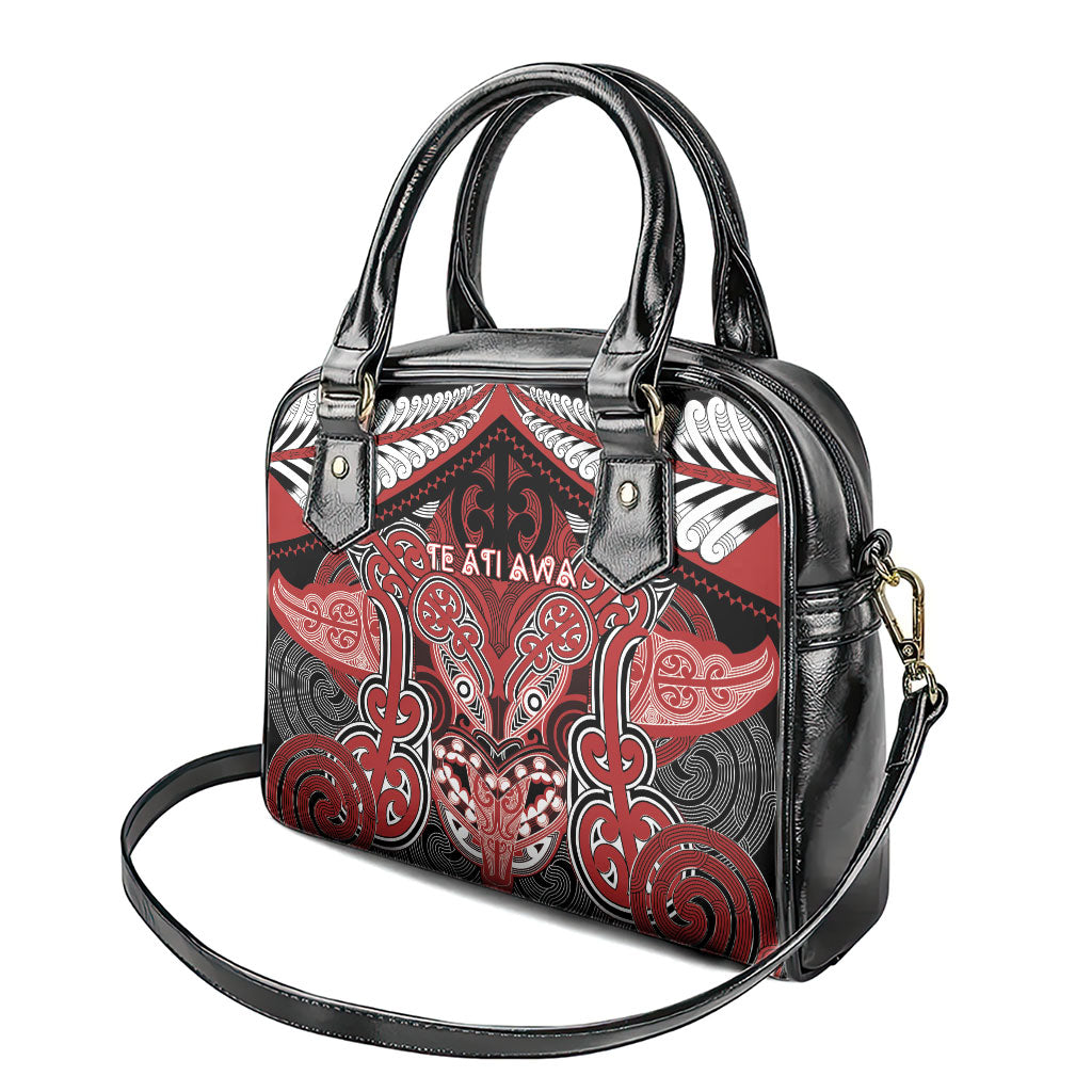Aotearoa Iwi Te Ati Awa Shoulder Handbag Maori Kowhaiwhai Pattern