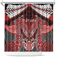 Aotearoa Iwi Te Ati Awa Shower Curtain Maori Kowhaiwhai Pattern