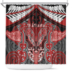 Aotearoa Iwi Te Ati Awa Shower Curtain Maori Kowhaiwhai Pattern