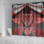 Aotearoa Iwi Te Ati Awa Shower Curtain Maori Kowhaiwhai Pattern