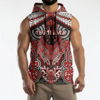 Aotearoa Iwi Te Ati Awa Personalised Sleeveless Hoodie Maori Kowhaiwhai Pattern