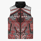 Aotearoa Iwi Te Ati Awa Personalised Sleeveless Puffer Jacket Maori Kowhaiwhai Pattern